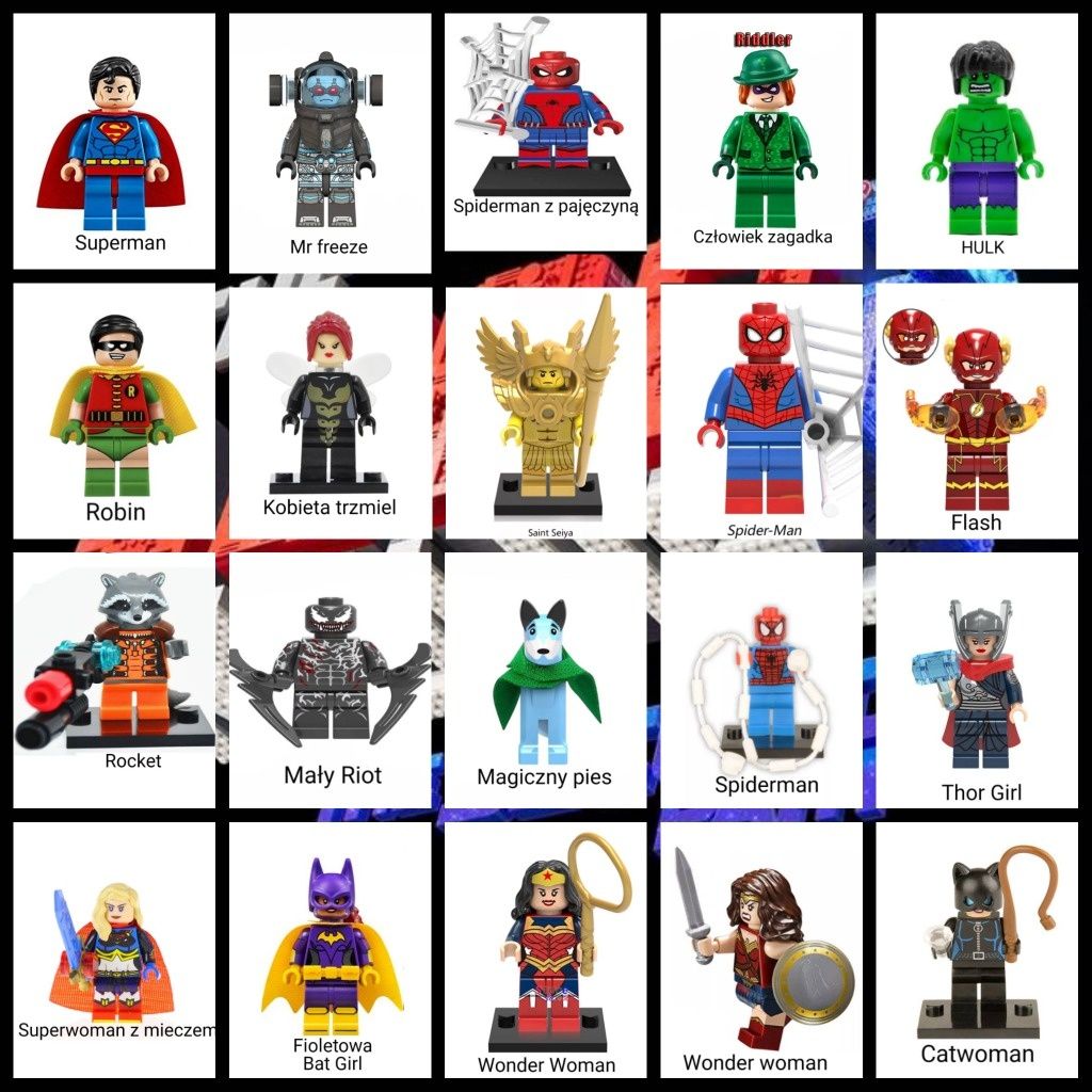 Nowe klocki figurka Avengers DC Marvel w pełni kompatybilne z Lego