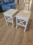 Taboret Biały ingolf ikea 2szt
