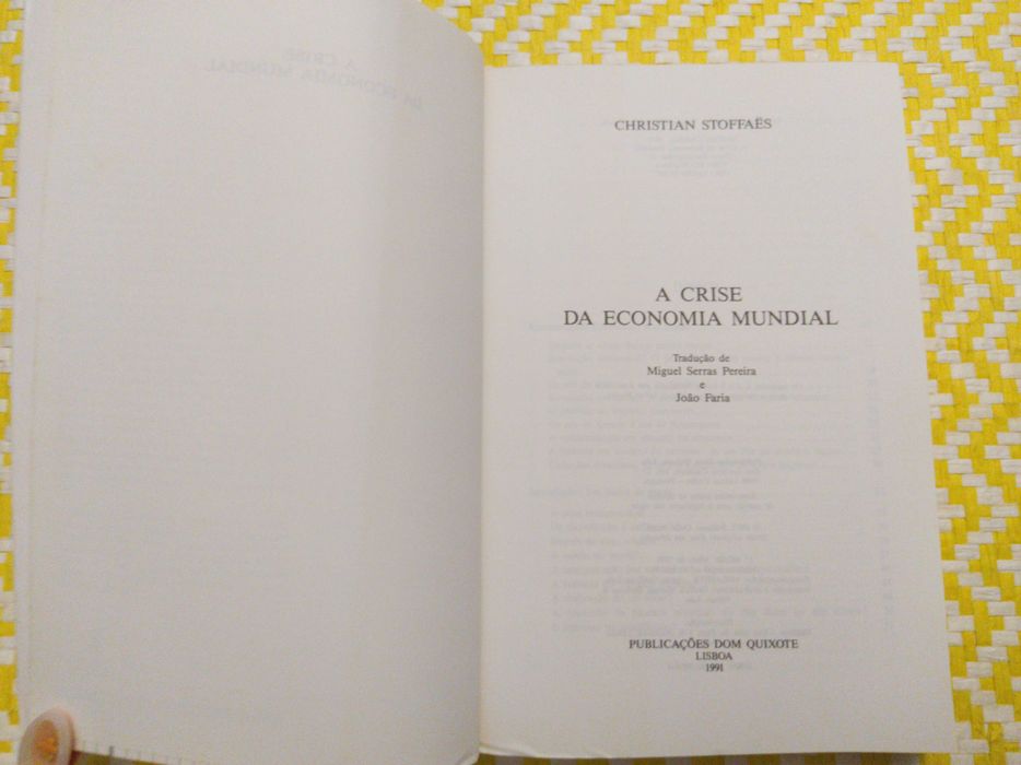 A CRISE da Economia  Mundial– 
Christian Stoffaës