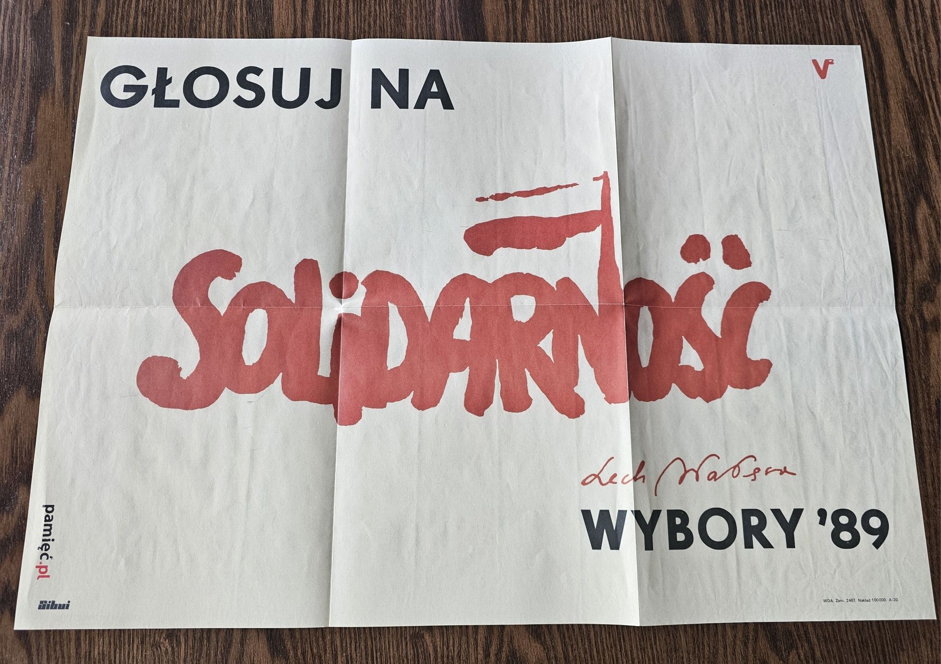 Dwa dwustronne plakaty Solidarność, wybory 1989, Lech Wałęsa