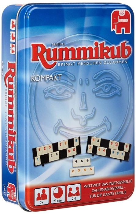 Дорожная версия настольной игры Rummikub, Руммикуб, пластиковые фишки