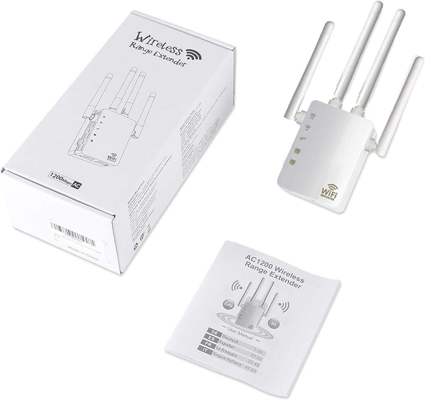 Wzmacniacz sygnału Wi-Fi WLAN AC1200 DUAL BAND 2.4G 5G 1200Mpbs