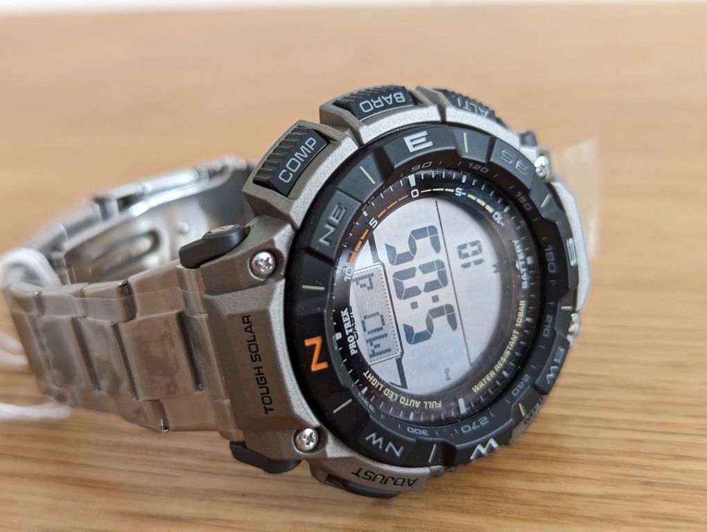 Casio PRG-340T-7 Titanium ProTrek  (компас, термометр,Висотомір)