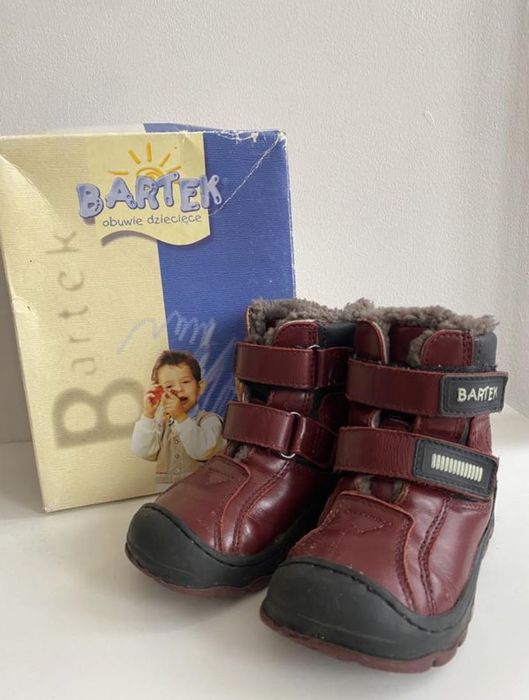 Дитячі зимові черевики з натуральної шкіри на овчині 22 р