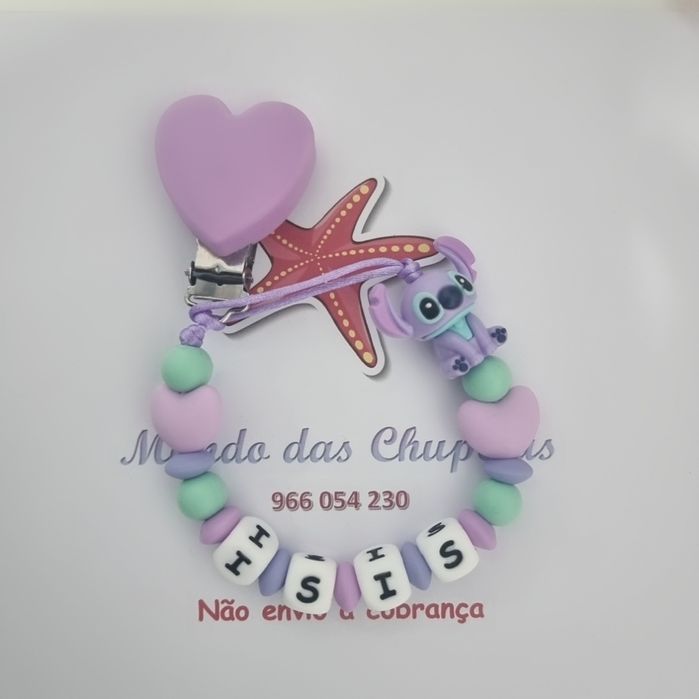 Prende xuxas silicone bebé chupeta