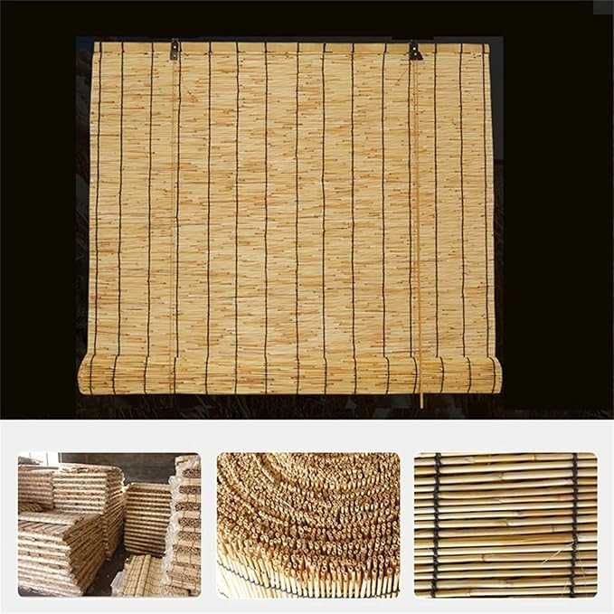 Naturalna bambusowa rolka - zasłona trzcinowa, 160 60 cm