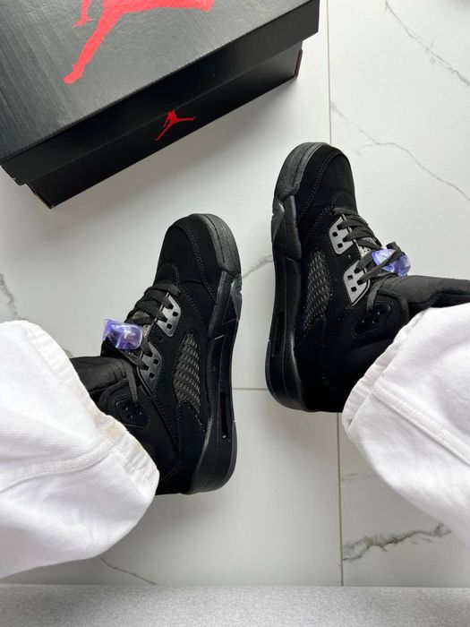 Jordan 5 Black Dark Blue Gum