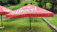 Duży solidny parasol ogrodowy Litovel