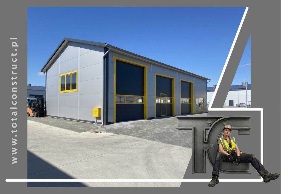 Płyty warstwowe - budowa hali Warsztaty Garaże ocieplane konstrukcje