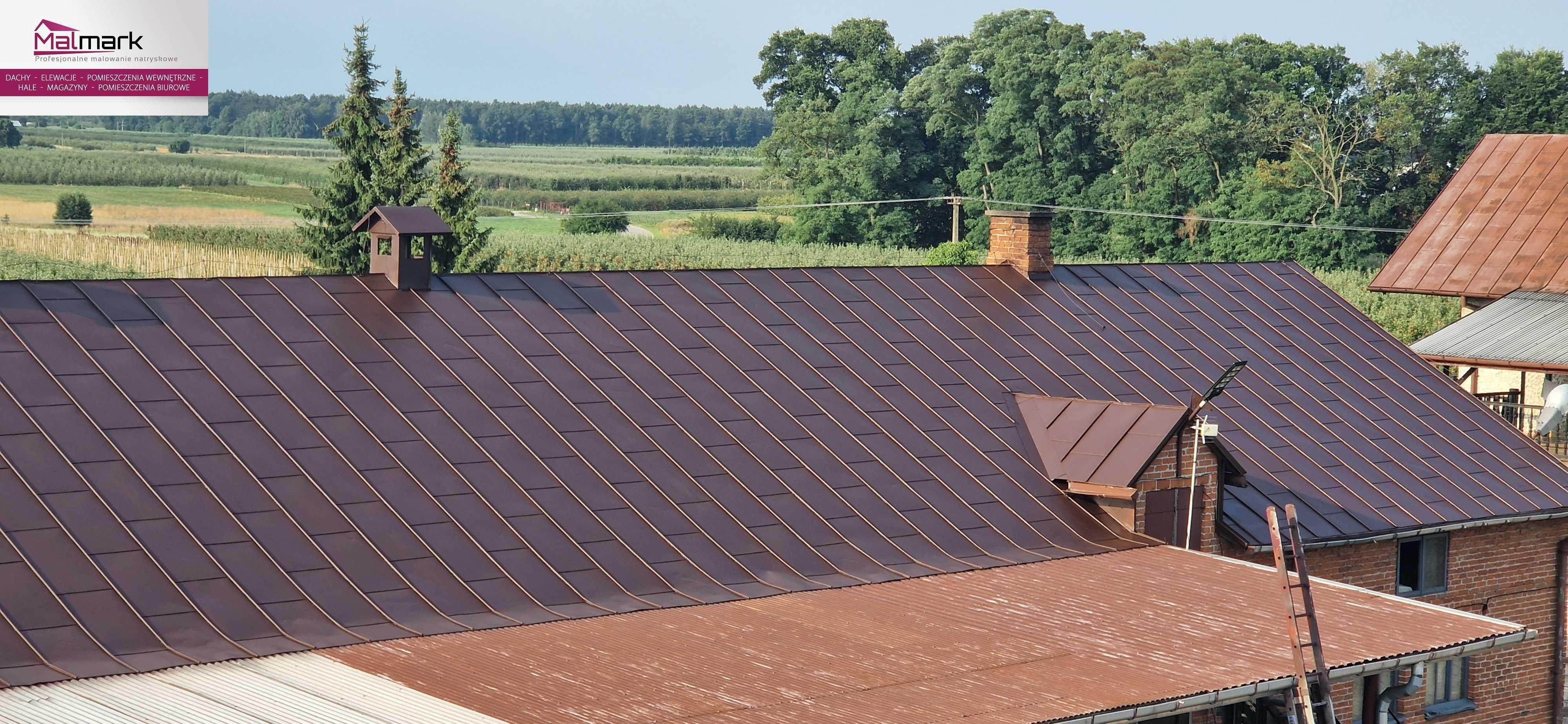 Malowanie dachu dachów natryskowe malmark.pl/galeria