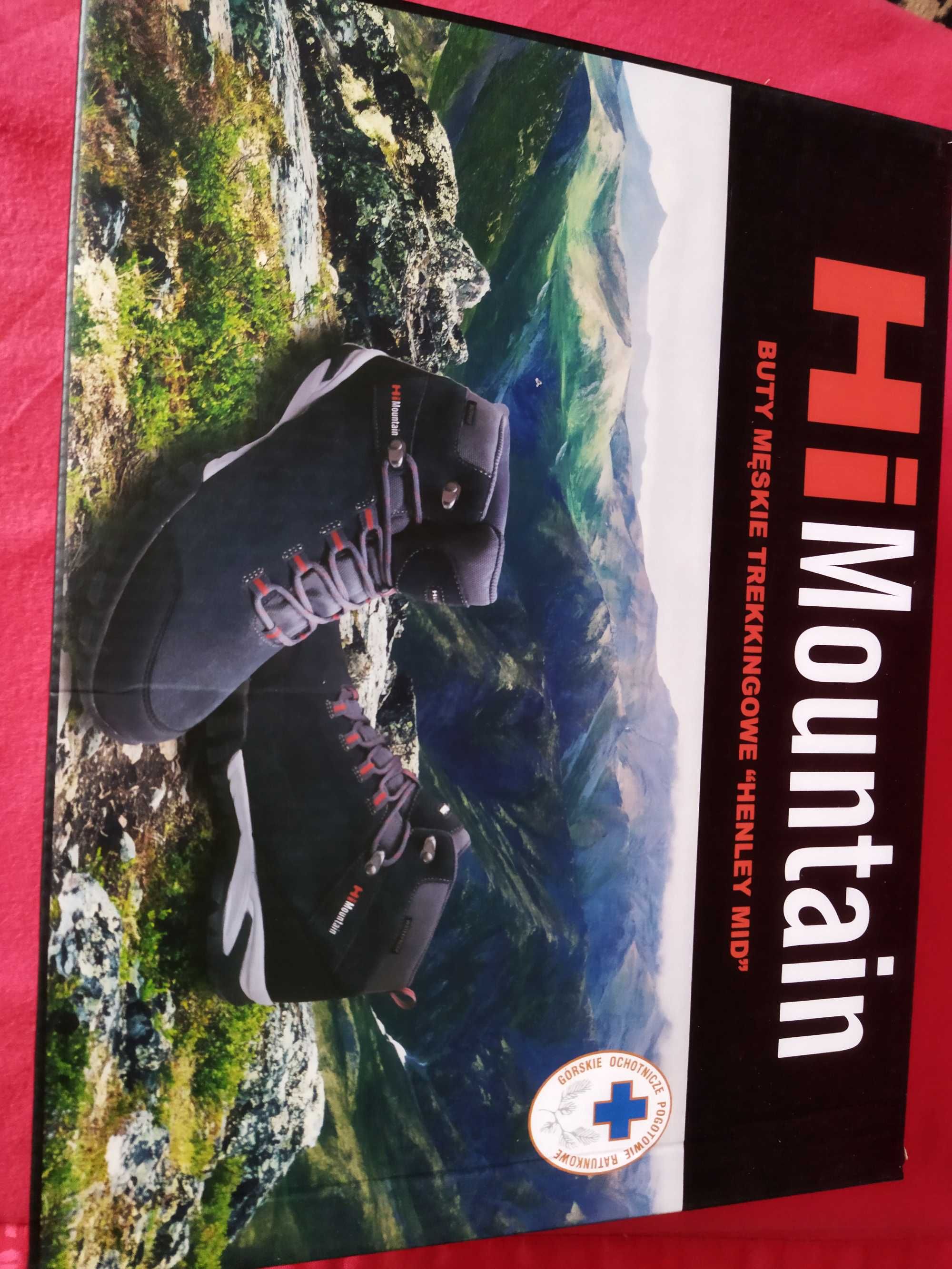 Buty męskie trekkingowe HiMountain Henley Mid 45 szare nowe CSM-02