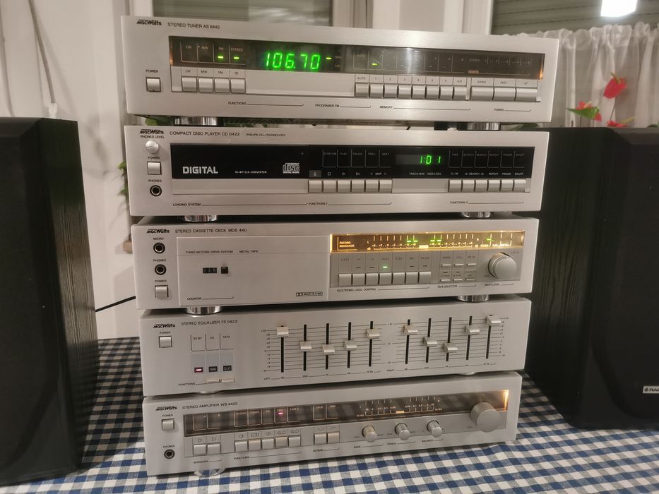 Wieża Stereo Unitra Diora MacWatts SSL 0422- 5 el. JAK NOWA Radmor