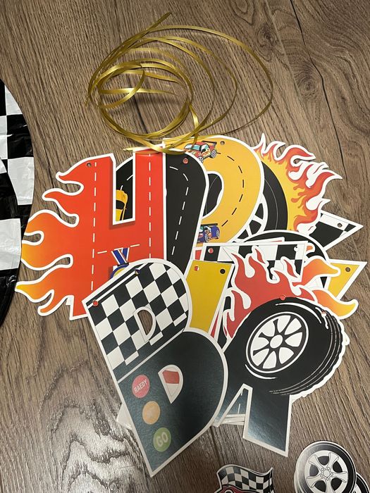 Dekoracje urodzinowe "Formula/wyścigi", 11 lat
