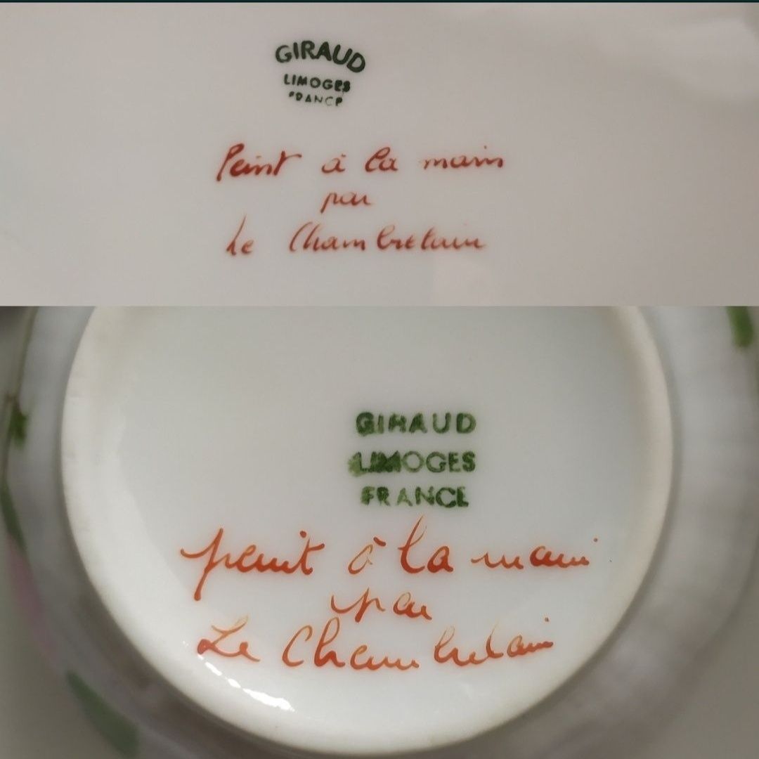 Сервиз чайный кофейный Limoges Лимож  от мастерской Le chamberlain