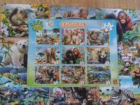 King International Puzzle zestaw 9w1 zwierzęta świata 12,24,35,50 elem