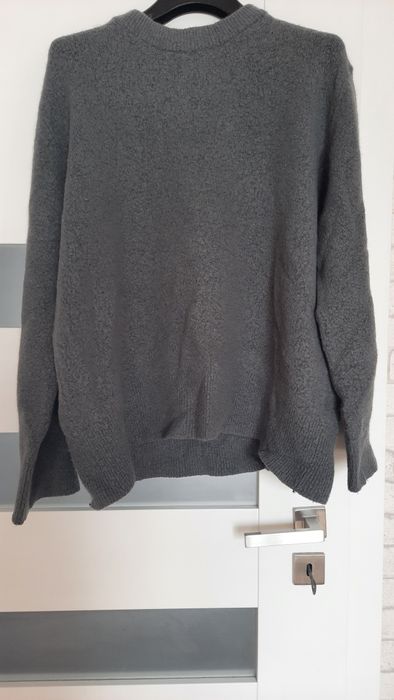 Sweter alpaca zara szary oversize
