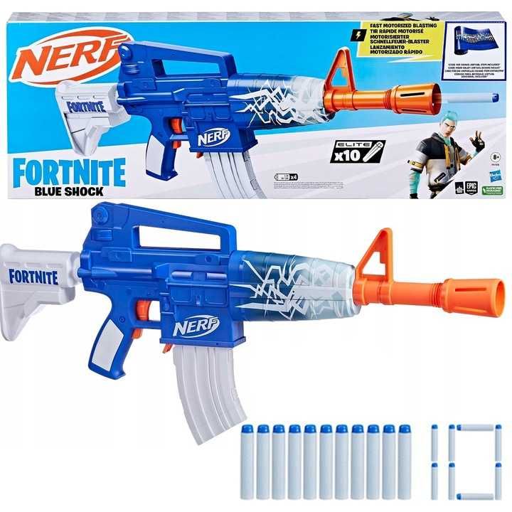 Nerf Fortnite Blue Shock karabin wyrzutnia dla dzieci  jak za darmo