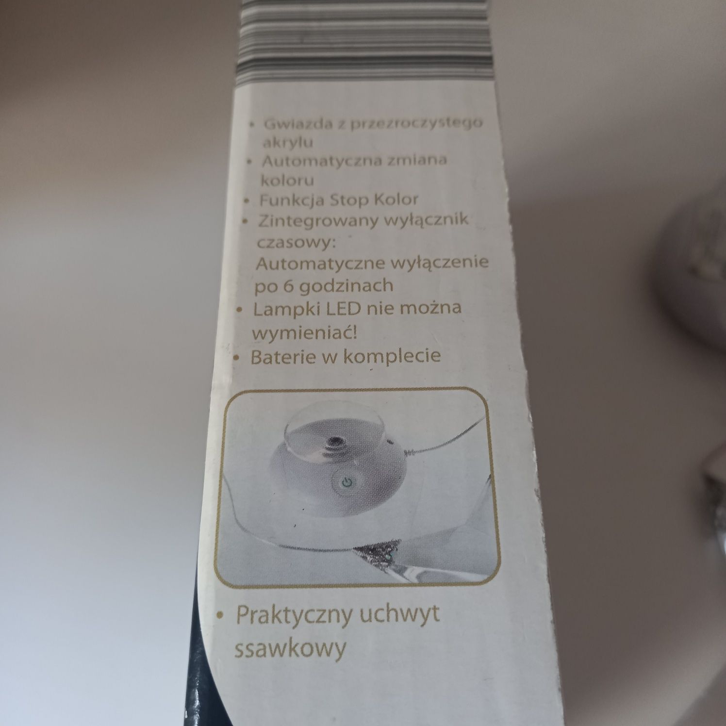 Akrylowa dekoracja okienna LED gwiazda