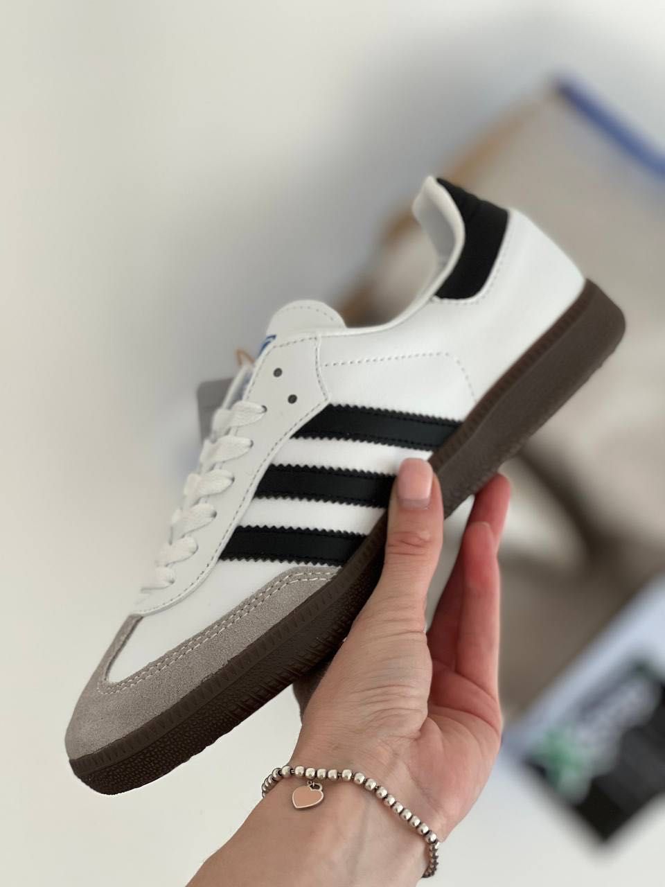 Мужские кроссовки Adidas Samba OG 'White\Gum' Размеры 39-45