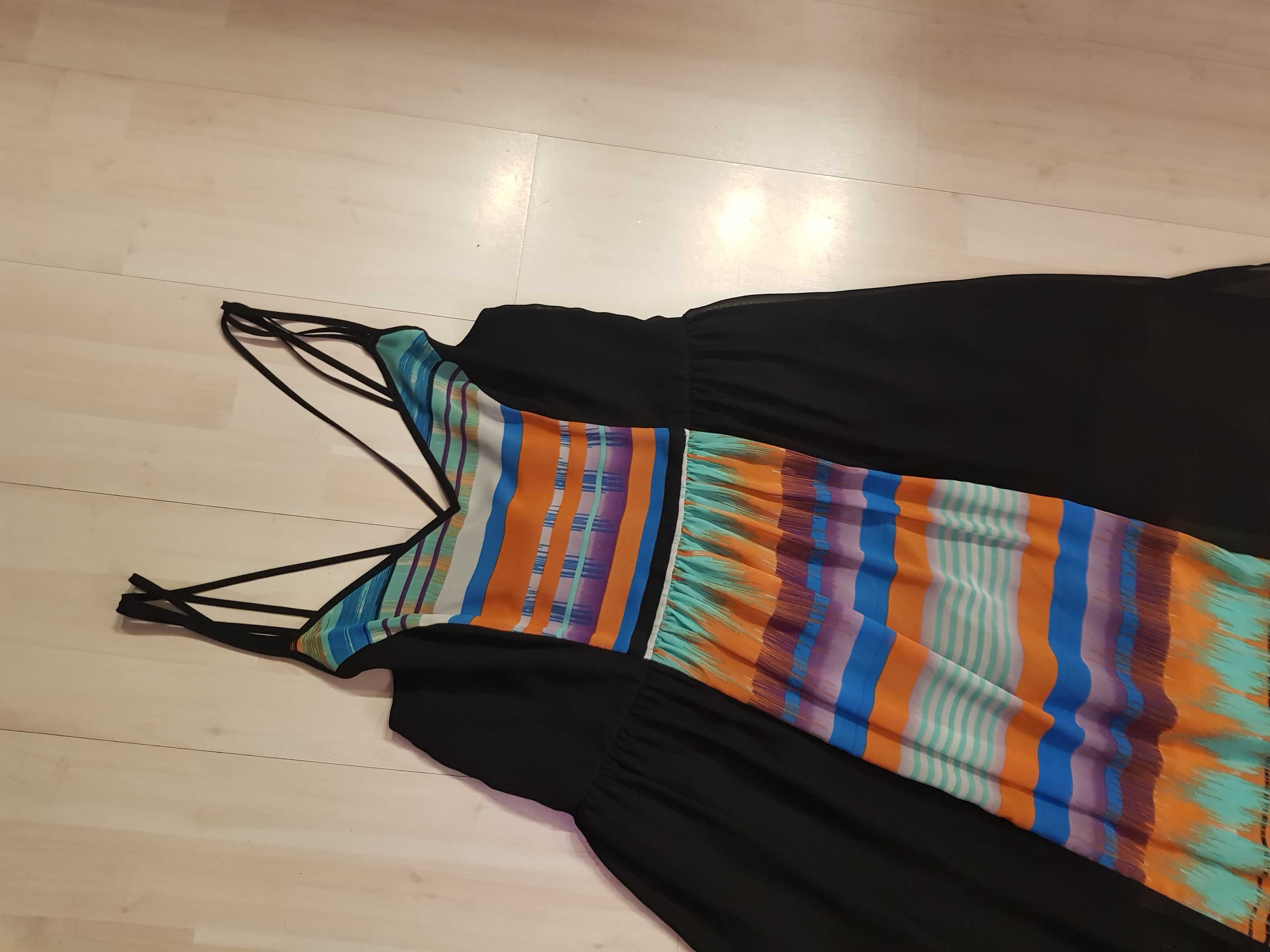 L XL strój sukienka letnia hipiska hinduska lata 70 hipis nr 435