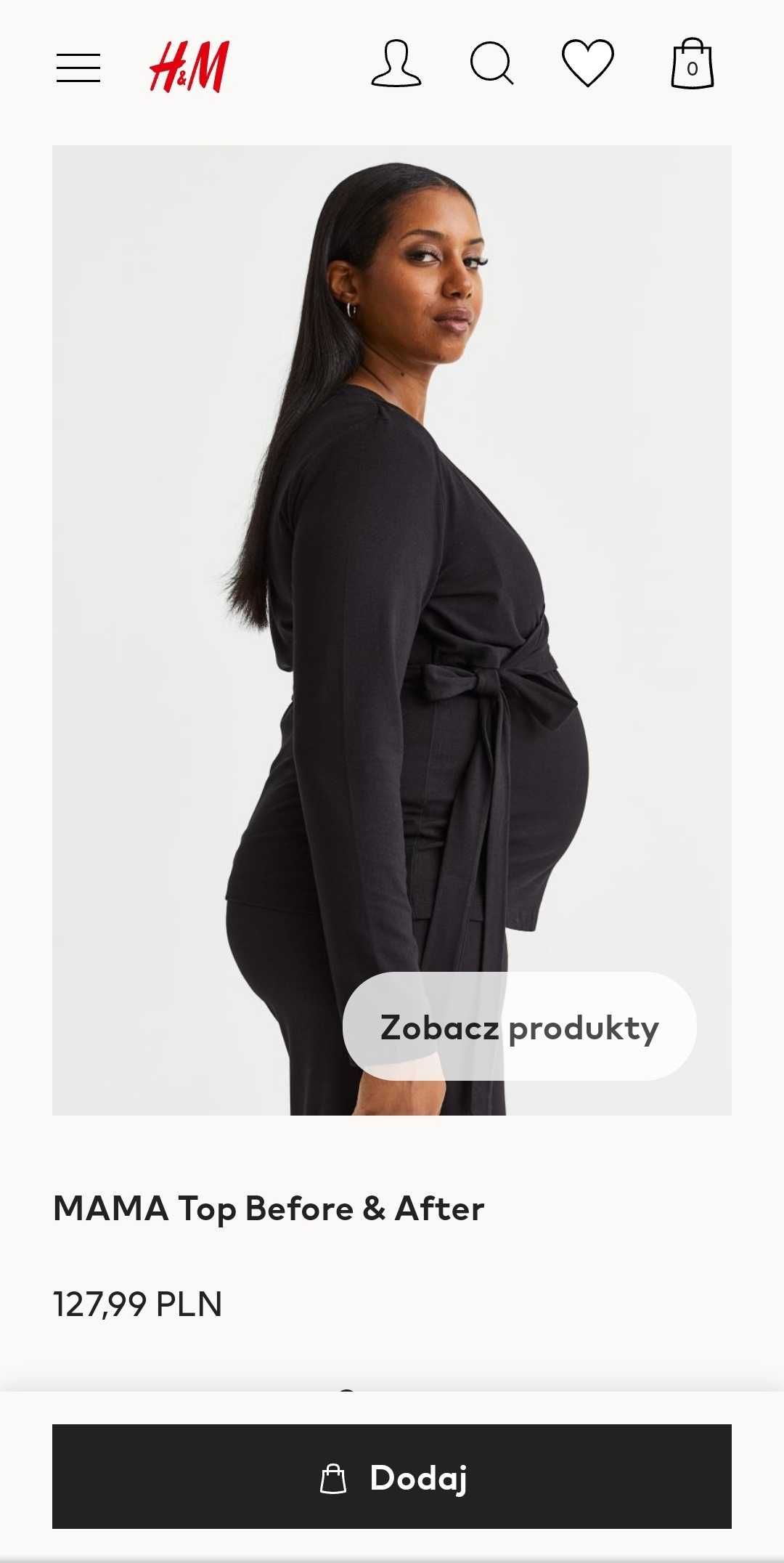 Bluzka ciążowa i do karmienia H&M
