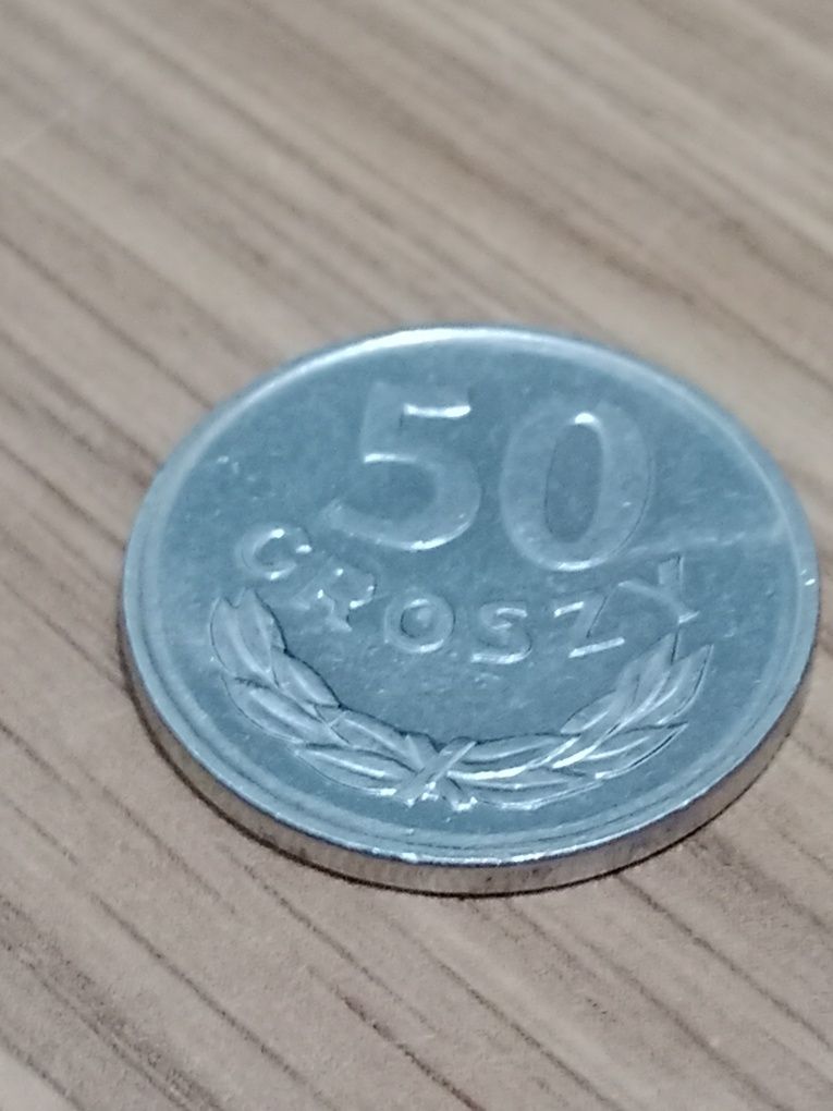 50 gr 1977 r ze znakiem mennicy Polska
