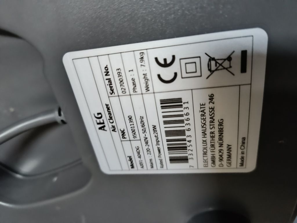 Oczyszczacz powietrza AEG/Elektrolux Możliwa wysyłka