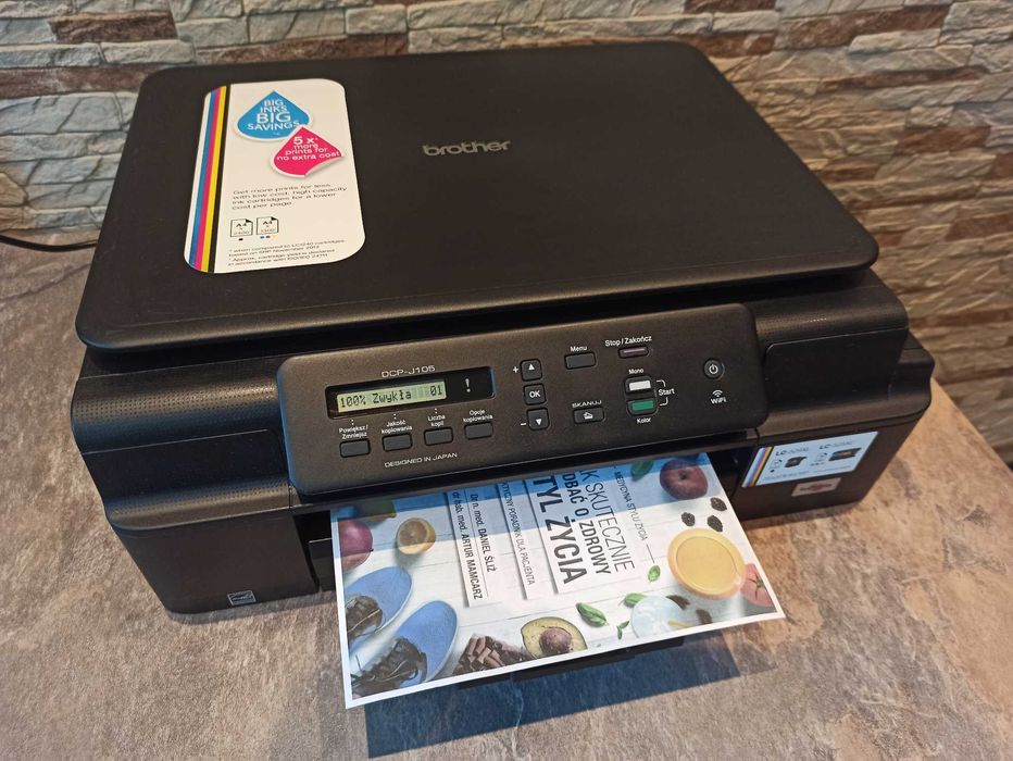 Drukarka ze skanerem Brother DCP-J105 na tusze za 3 zł
