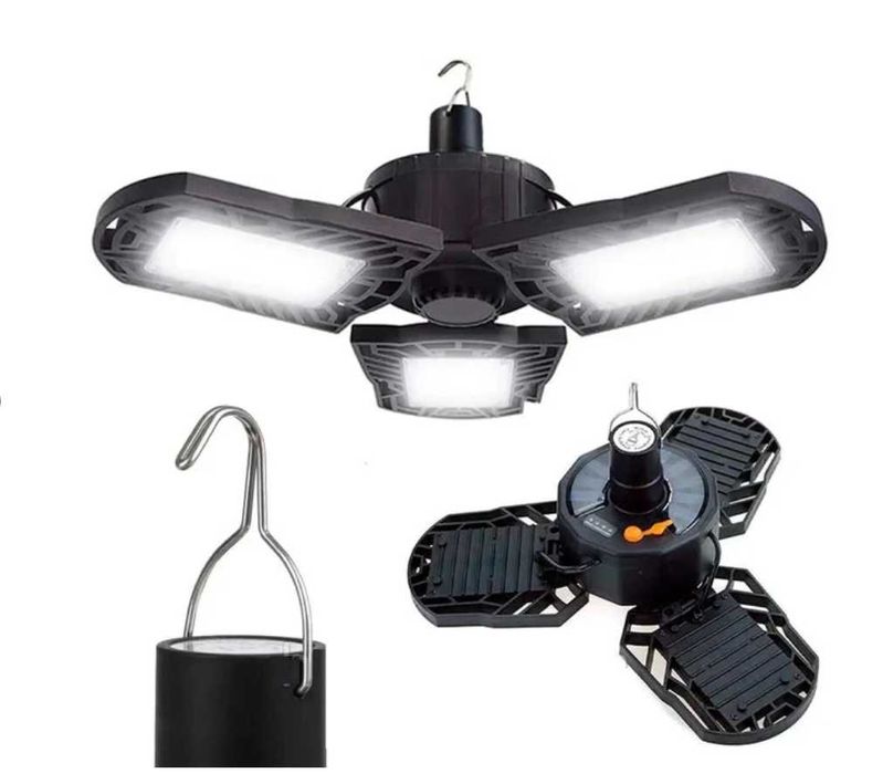 Фонарь лампа XF-701 (3xCOB) на солнечной батарее + USB (5 режимов)