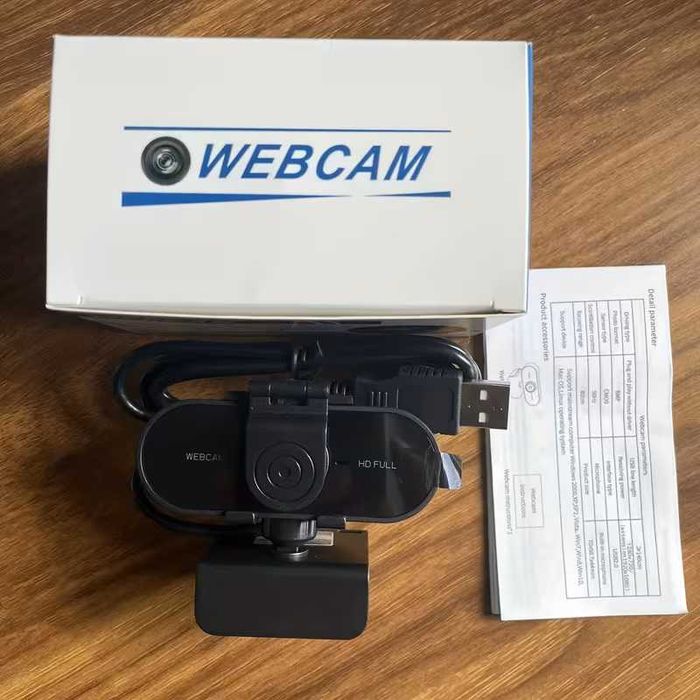 NOVO - Webcam FullHD c/ Microfone + 360º Rotação + Tampa Privacidade