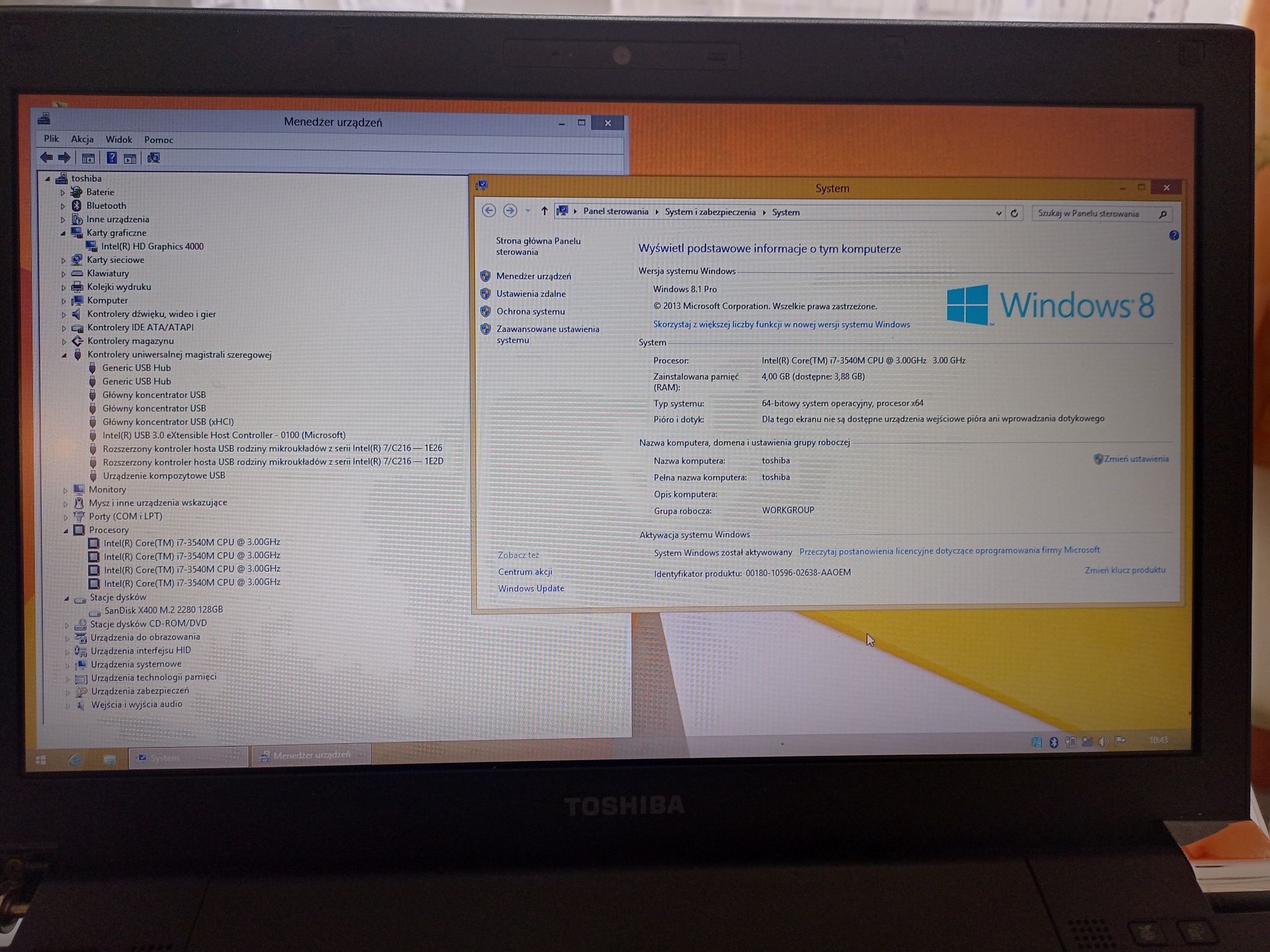 Laptop Toshiba tecra, i7 3,0GHz. Warto!