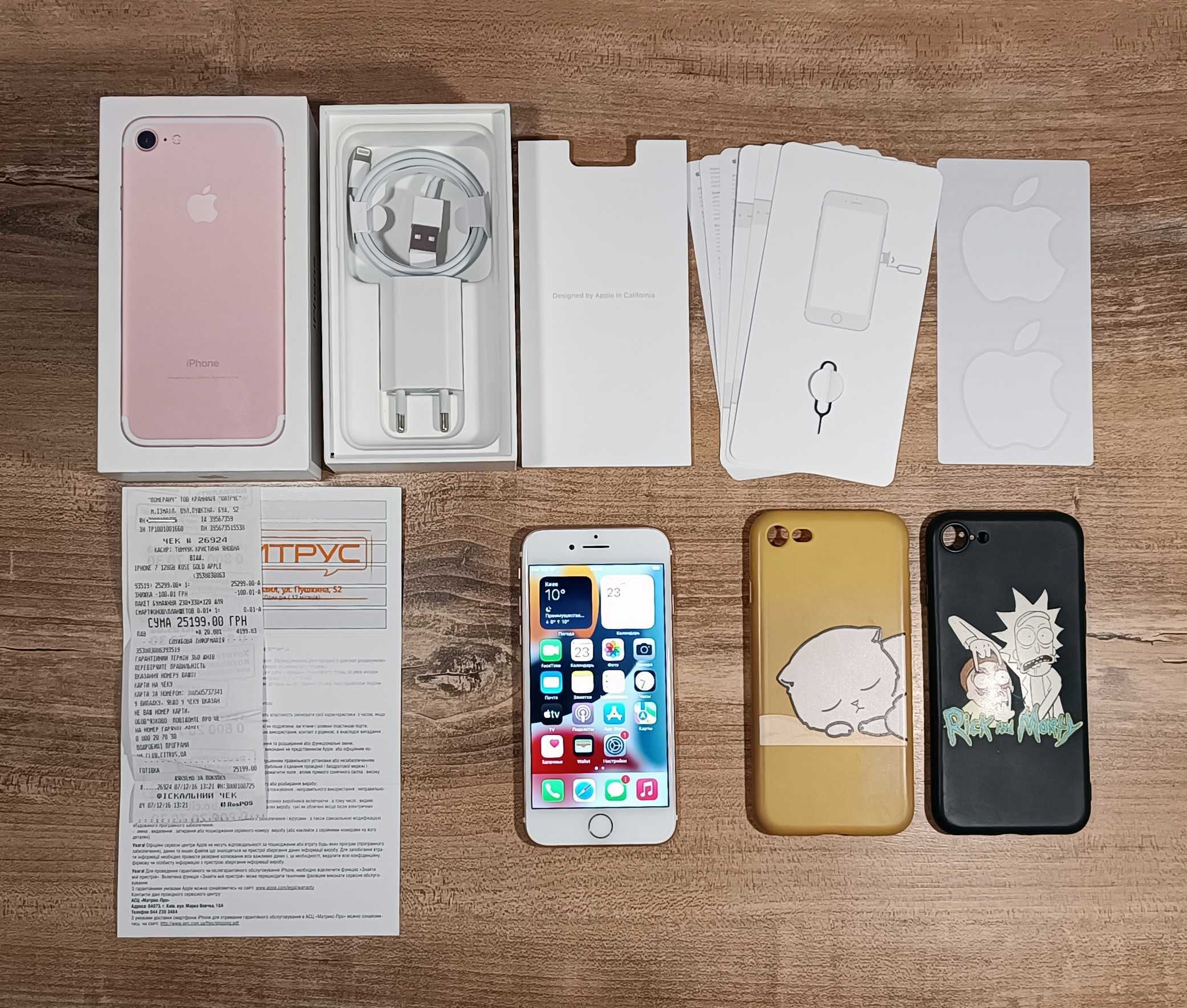 Iphone 7 128gb Neverlock Повний комплект, акб 100%