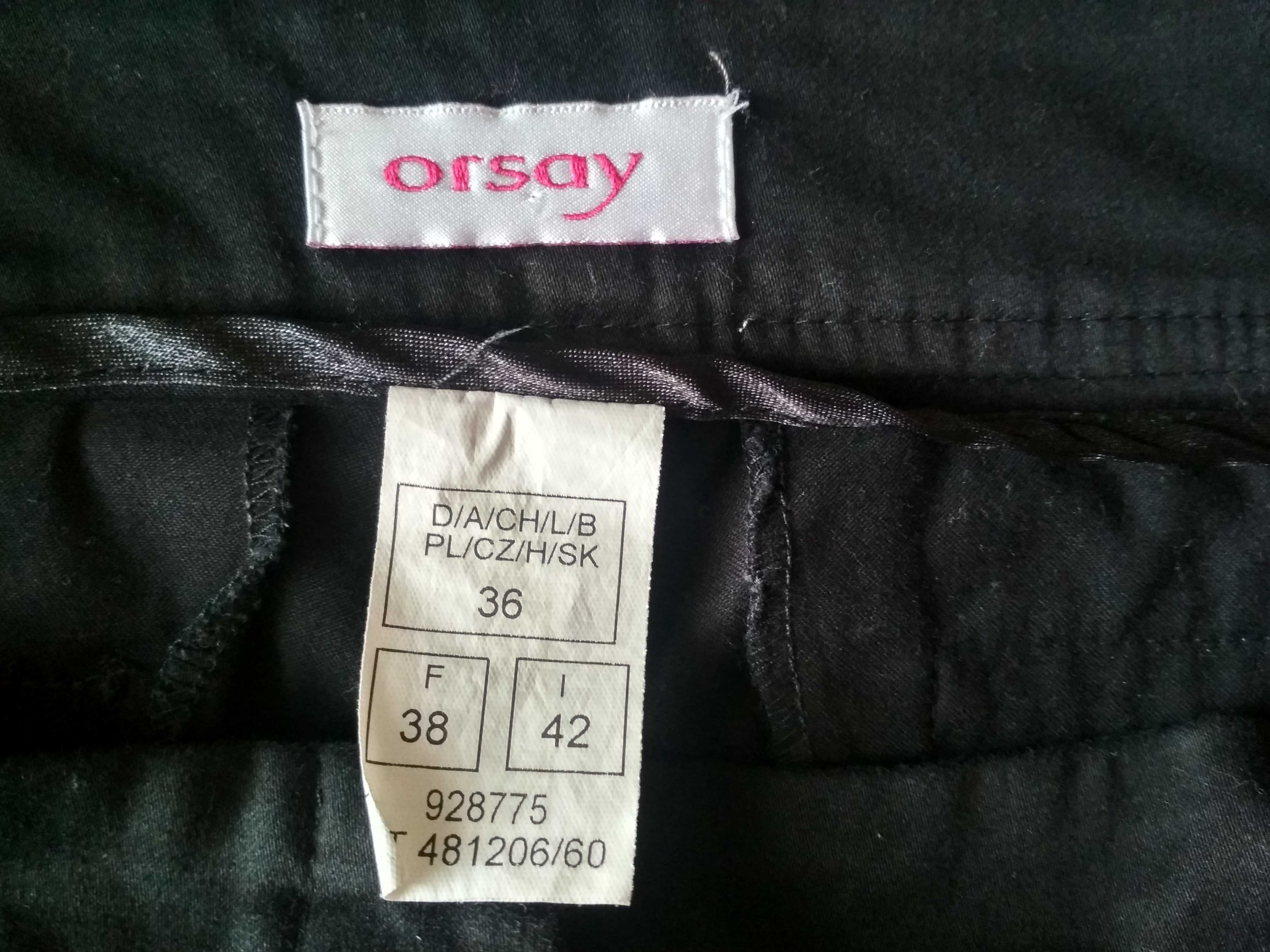 Czarne krótkie spodenki bawełniane Orsay 36