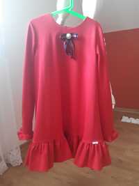Sukienka czerwona 146 polska firma Daga