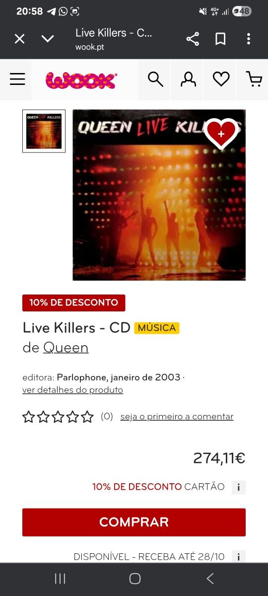 QUEEN - Live Killers (Volume 1 e 2) CD