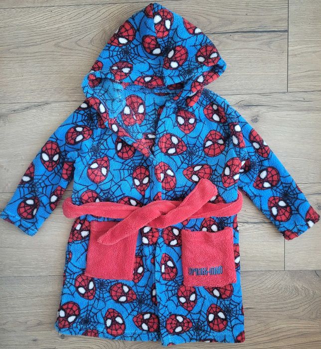 Szlafrok Spidey Spiderman z kapturem 98cm