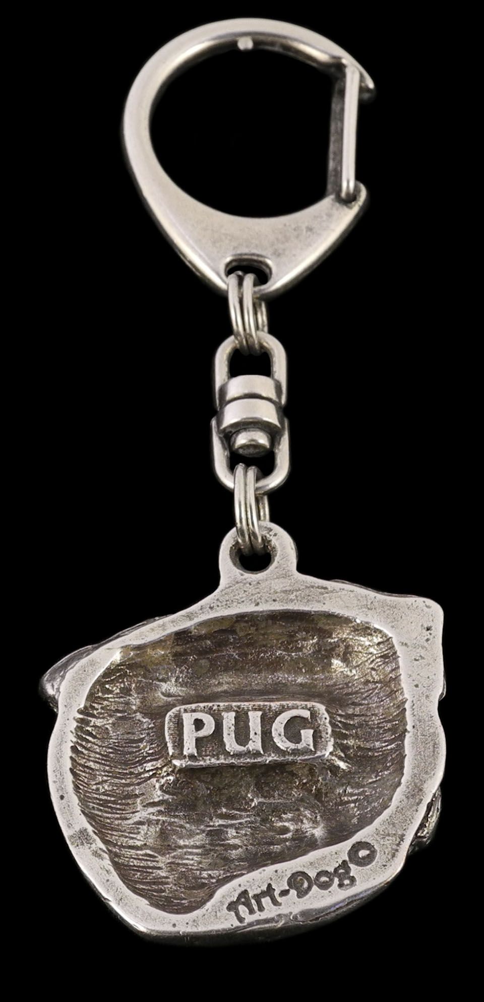 Mops, Pug II brelok posrebrzany Art-Dog