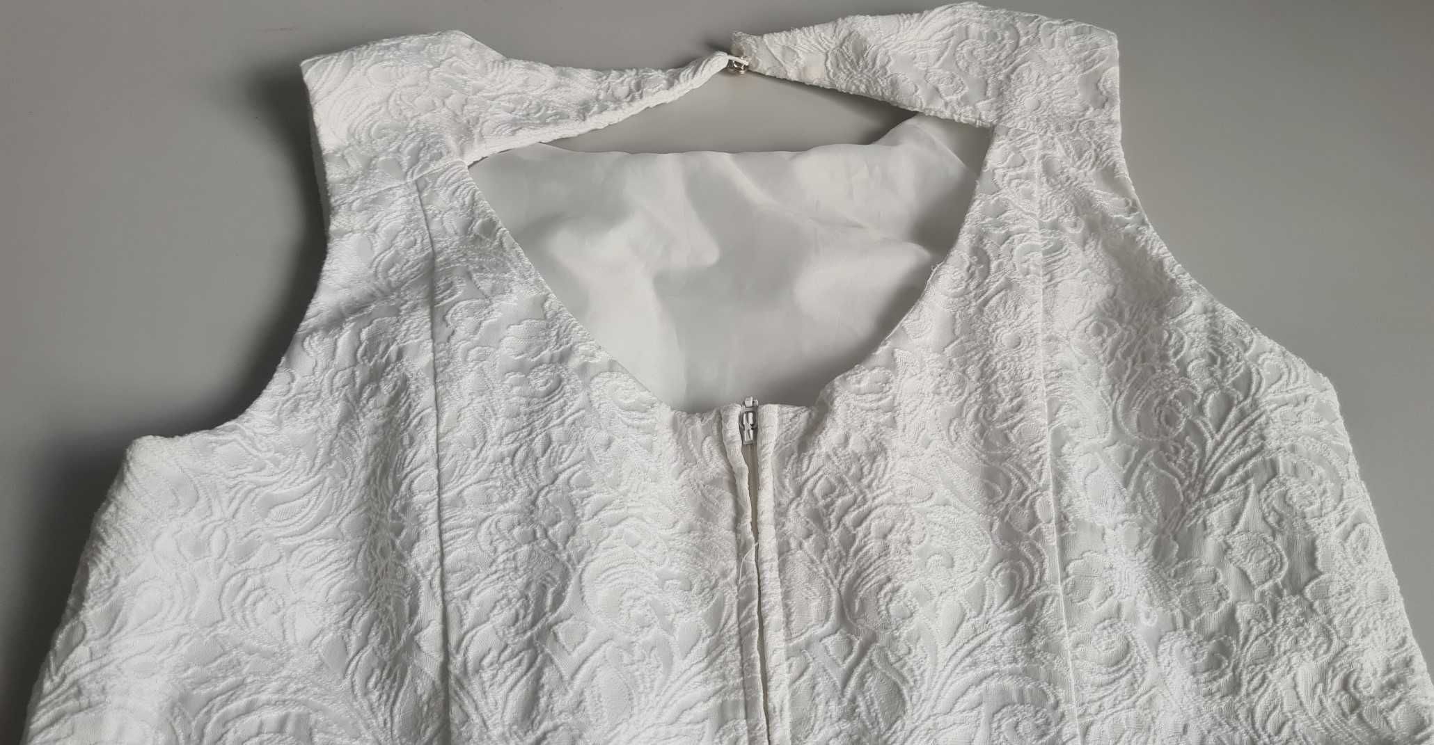 H&M biała elegancka sukienka roz 40