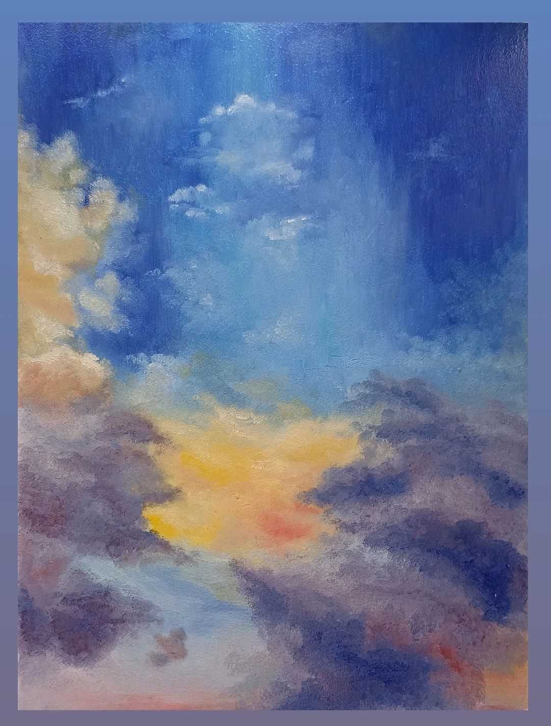 Картина олійними фарбами "То небо, чи вата?"