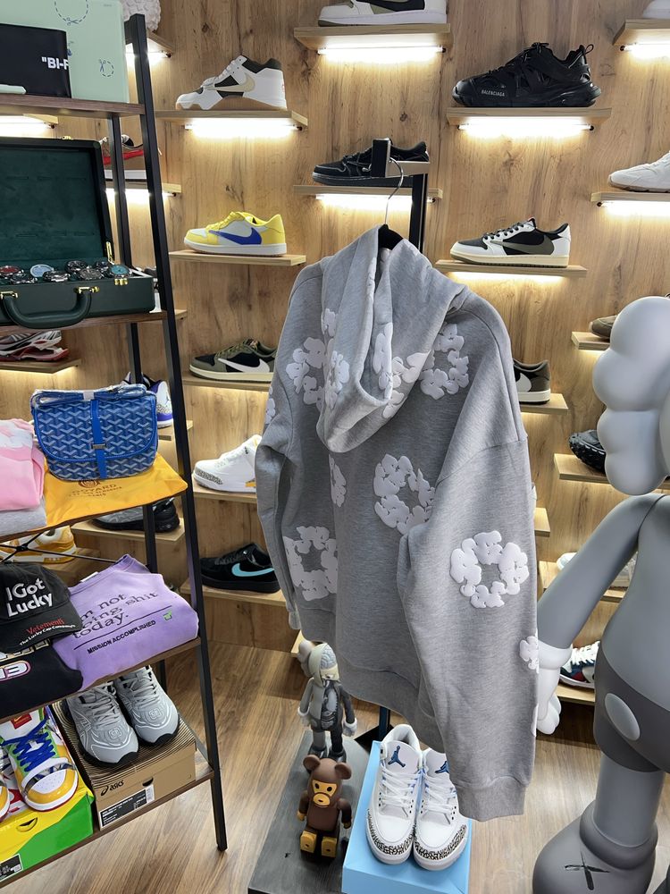 Худі Denim Tears Flowers Logo Grey
