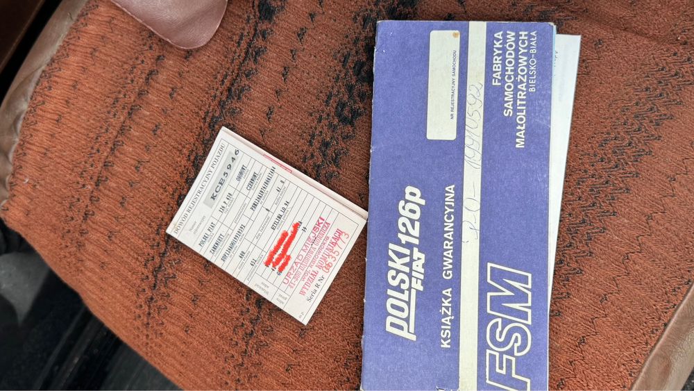 Fiat 126p 1992 orginal ksiazka gwarancyjna