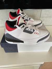 NIKE Air Jordan 3 Retro SE Fire Red Denim 42 (8.5)