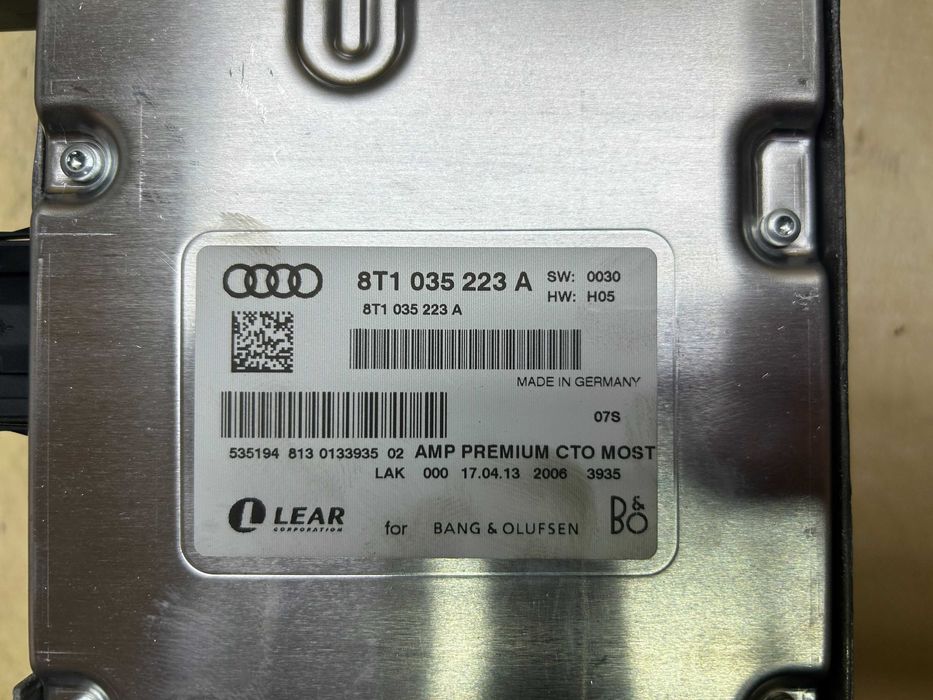 Zestaw audio Bang & Olufsen Audi A5 Sportback 8TA 2013