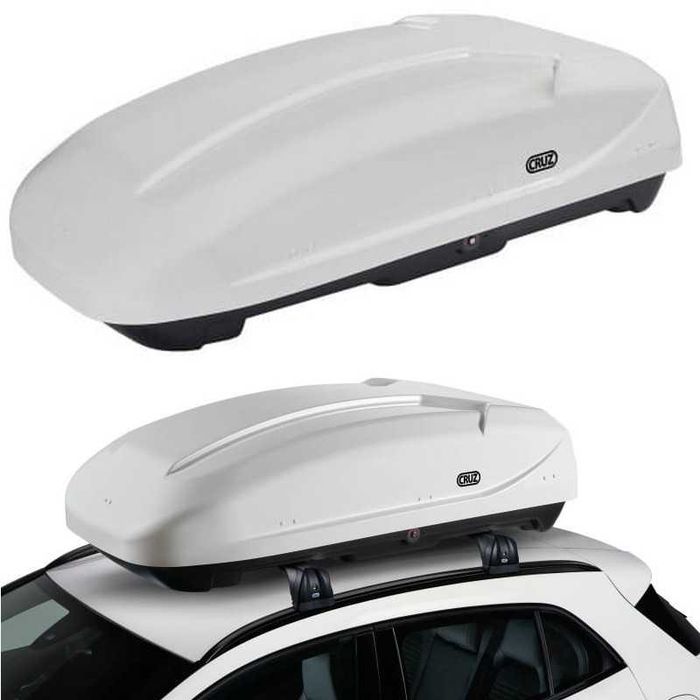 Box dachowy Bagażnik Kufer Boks bagażowy CRUZ Paddock 400B BIAŁY 75kg