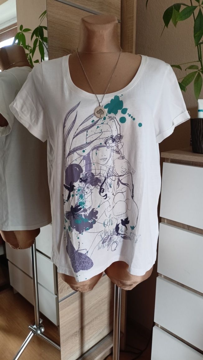 T-shirt biały 44