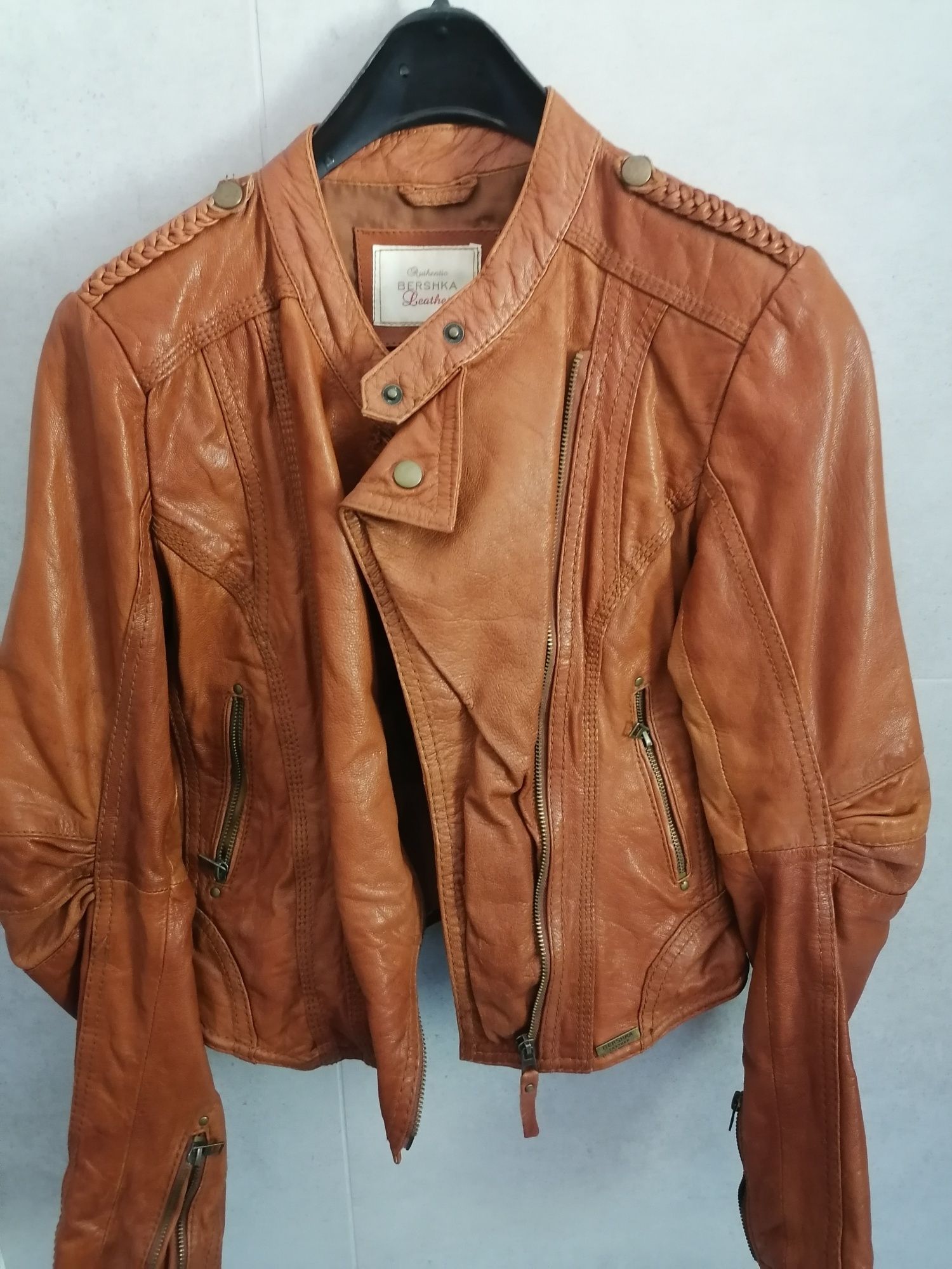 Kurtka, pilotka skórzana M Bershka