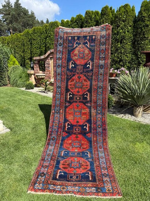 Vintage Antyczny Chodnik Dywan Perski Iran Hamadan 300x103 gal. 8 tys