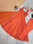 Here is the indian polister dress gown with elegant style