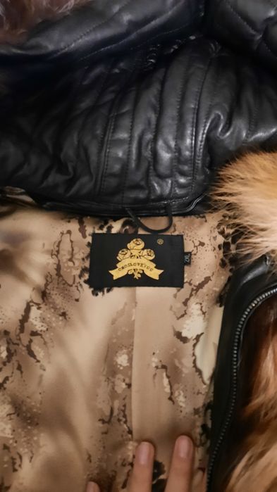 Зимняя кожаная  куртка