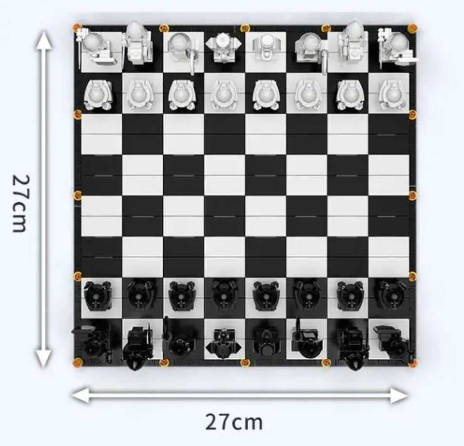 Klocki SZACHY CZARODZEJÓW 876-klocków figurki zamiennik TECHNIC